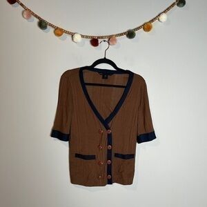 Marc by Marc Jacobs brown asymmetrical button cardigan